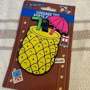 Pineapple drink luggage tag